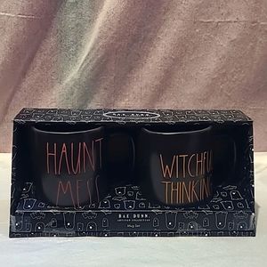 Rae Dunn Halloween Set Of 2  Mug Set  Haunt Mess and Witchful Thin…